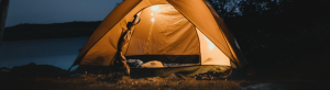Camp in garden